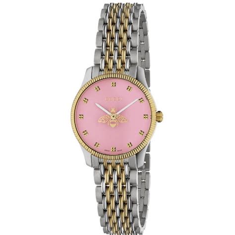 pink womens gucci watch|Gucci watch pink face.